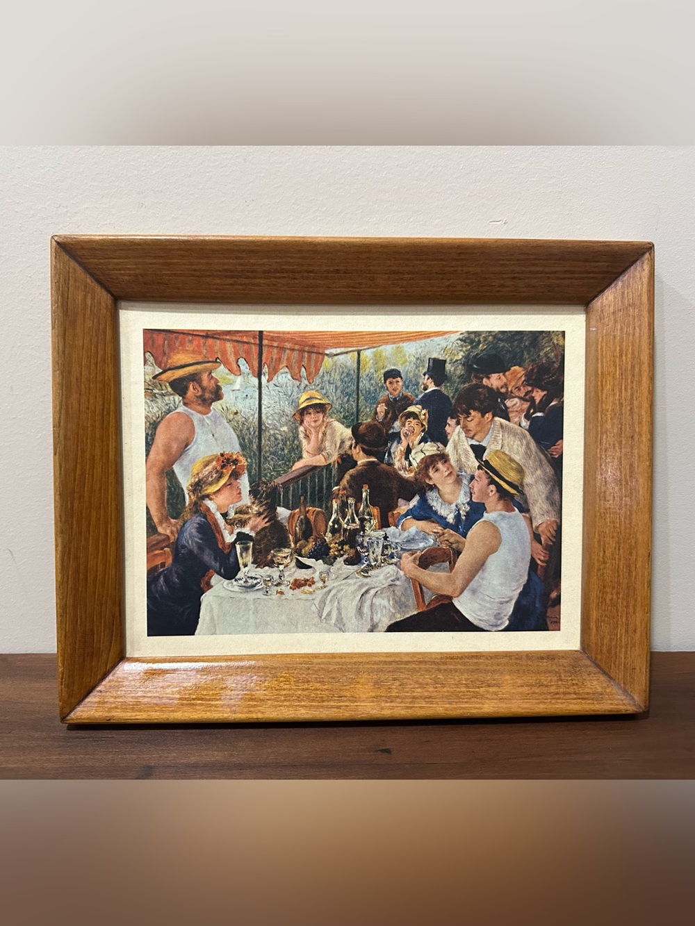 Framed Home Art Wood Frame - Outdoor Lunch Scene
